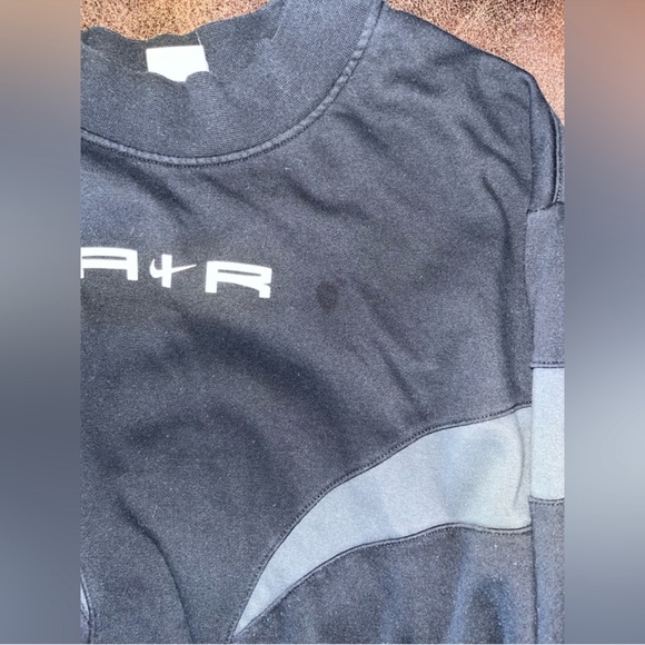 Nike Black Sweatshirt with Gray Stripes - Picture 3 of 4